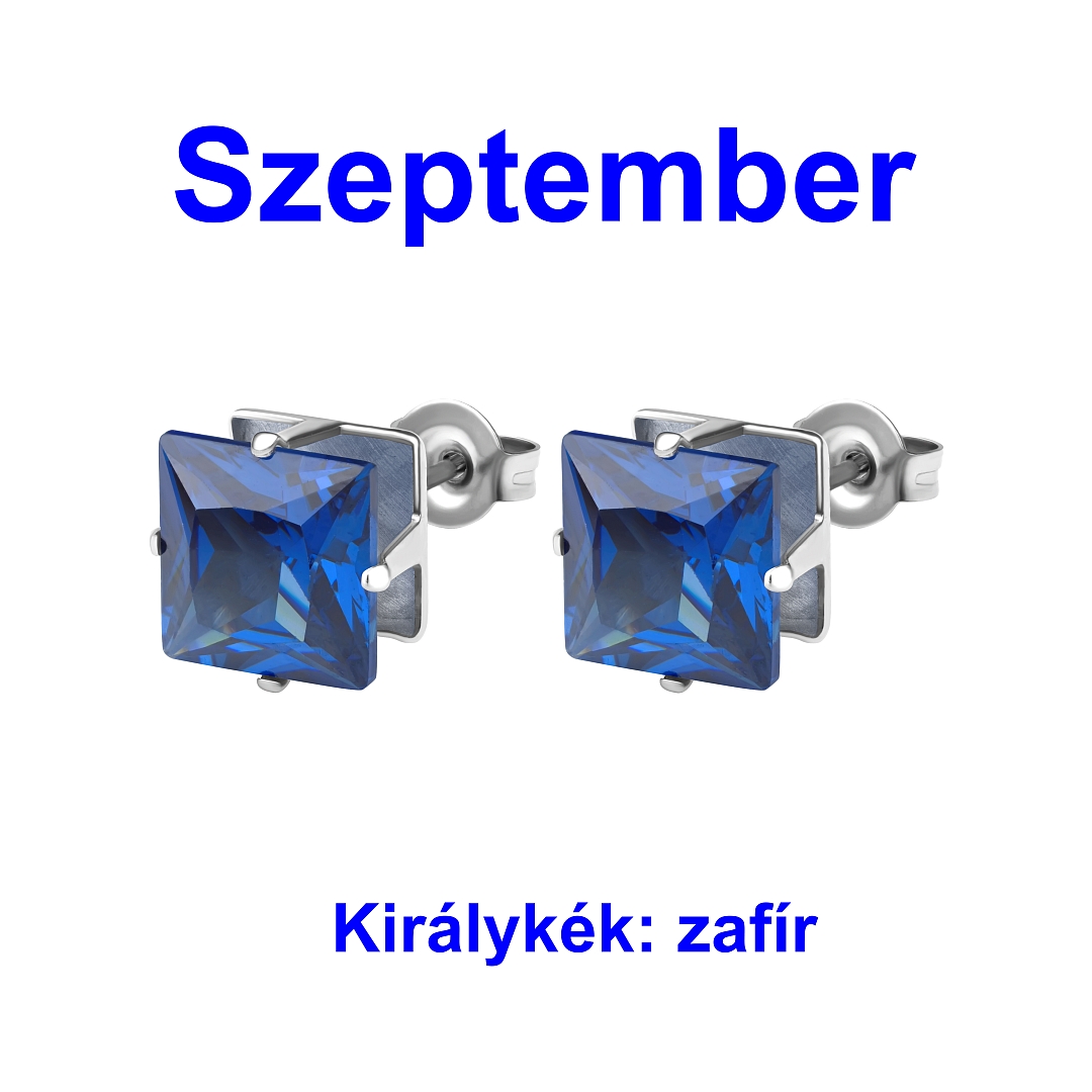 BALCANO - Frizzante / Négyzet alakú cirkónia drágaköves fülbevaló 12 db-os csomag - 8 mm (112082DT08)