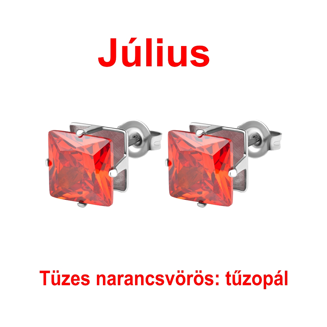 BALCANO - Frizzante / Négyzet alakú cirkónia drágaköves fülbevaló 12 db-os csomag - 8 mm (112082DT08)