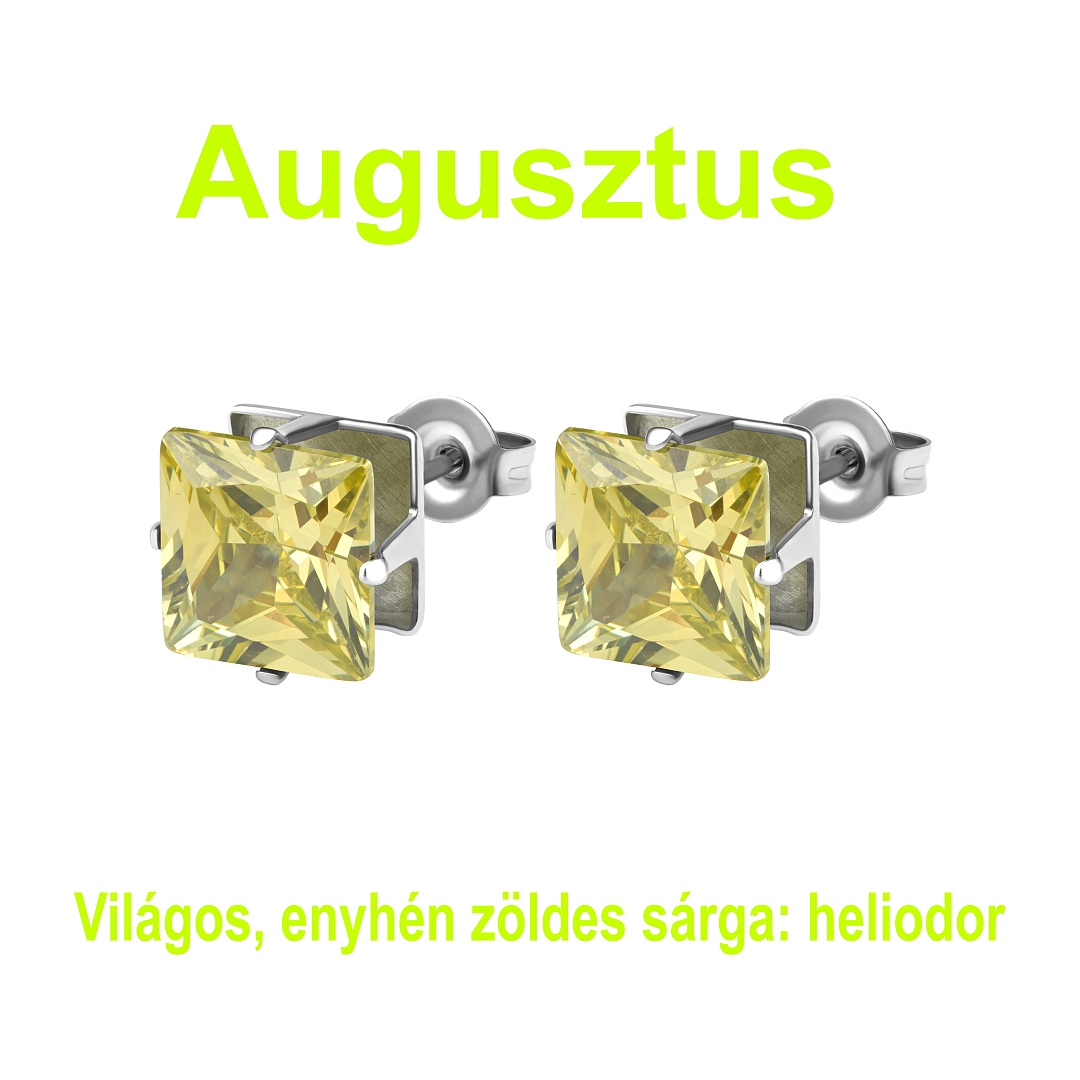 BALCANO - Frizzante / Négyzet alakú cirkónia drágaköves fülbevaló 12 db-os csomag - 8 mm (112082DT08)