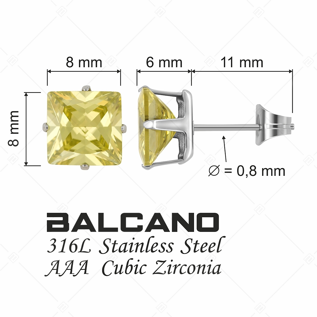 BALCANO - Frizzante / Négyzet alakú drágaköves fülbevaló (112082ST51)