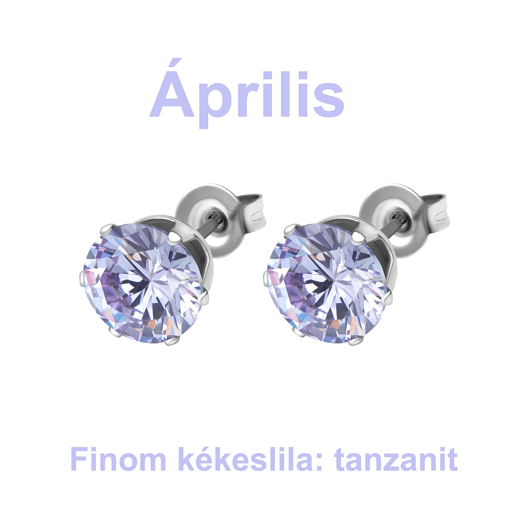 BALCANO - Frizzante / Kerek cirkónia drágaköves fülbevaló 12 db-os csomag - 8 mm (112083DT08)