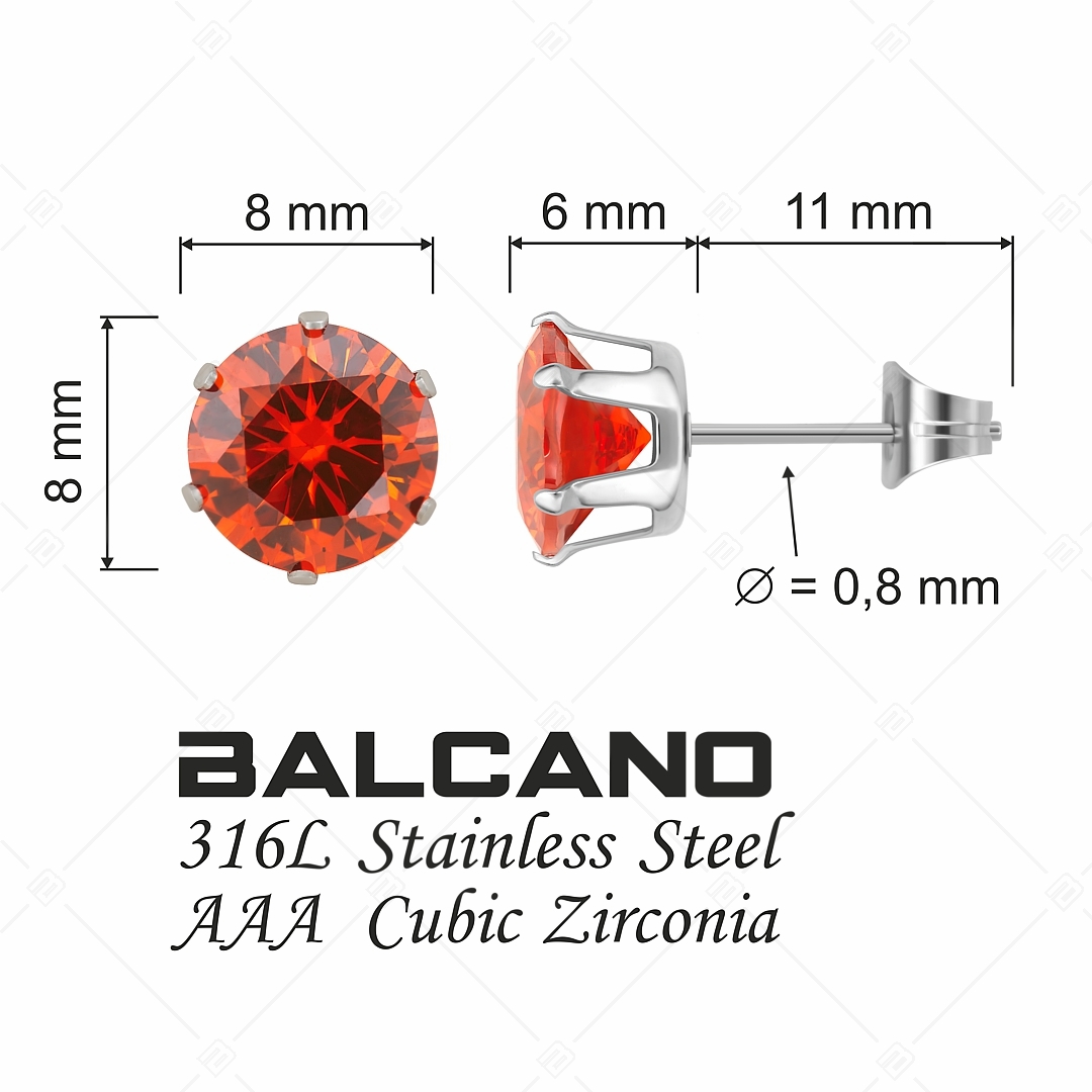 BALCANO - Frizzante / Kerek drágaköves fülbevaló (112083ST22)