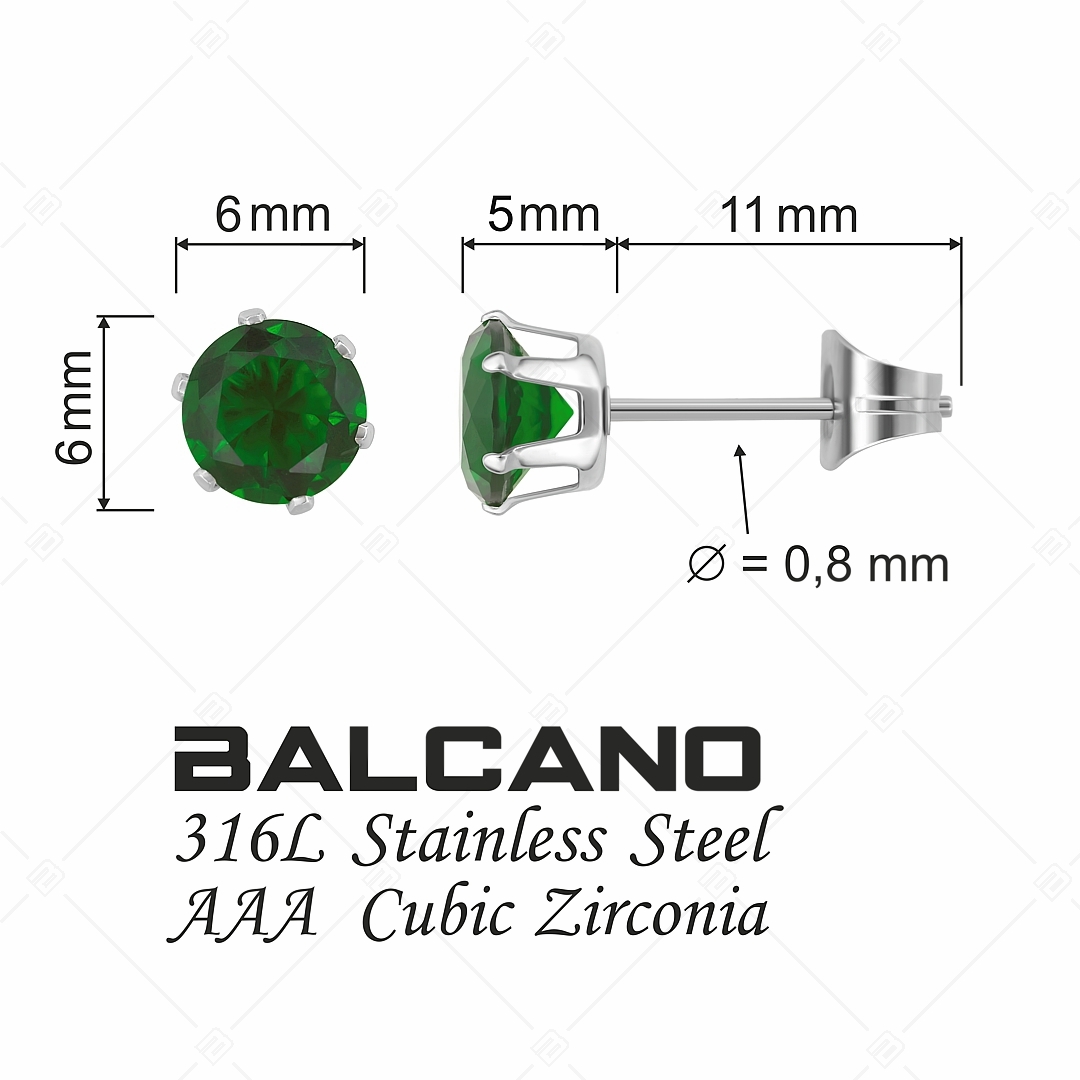 BALCANO - Frizzante / Kerek drágaköves fülbevaló (112083ST39)