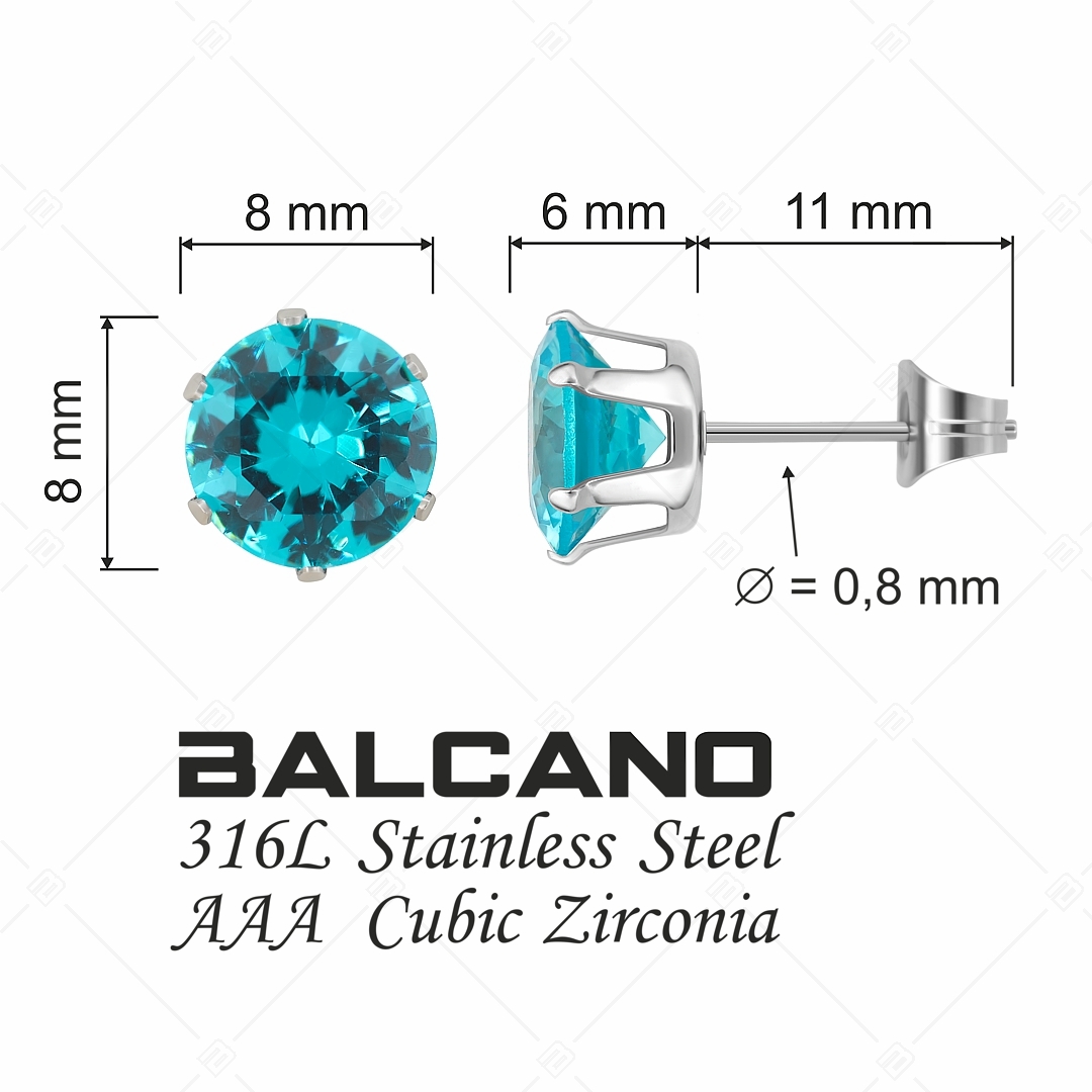 BALCANO - Frizzante / Kerek drágaköves fülbevaló (112083ST48)