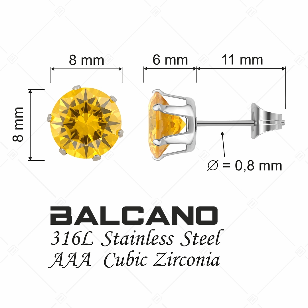 BALCANO - Frizzante / Kerek drágaköves fülbevaló (112083ST55)