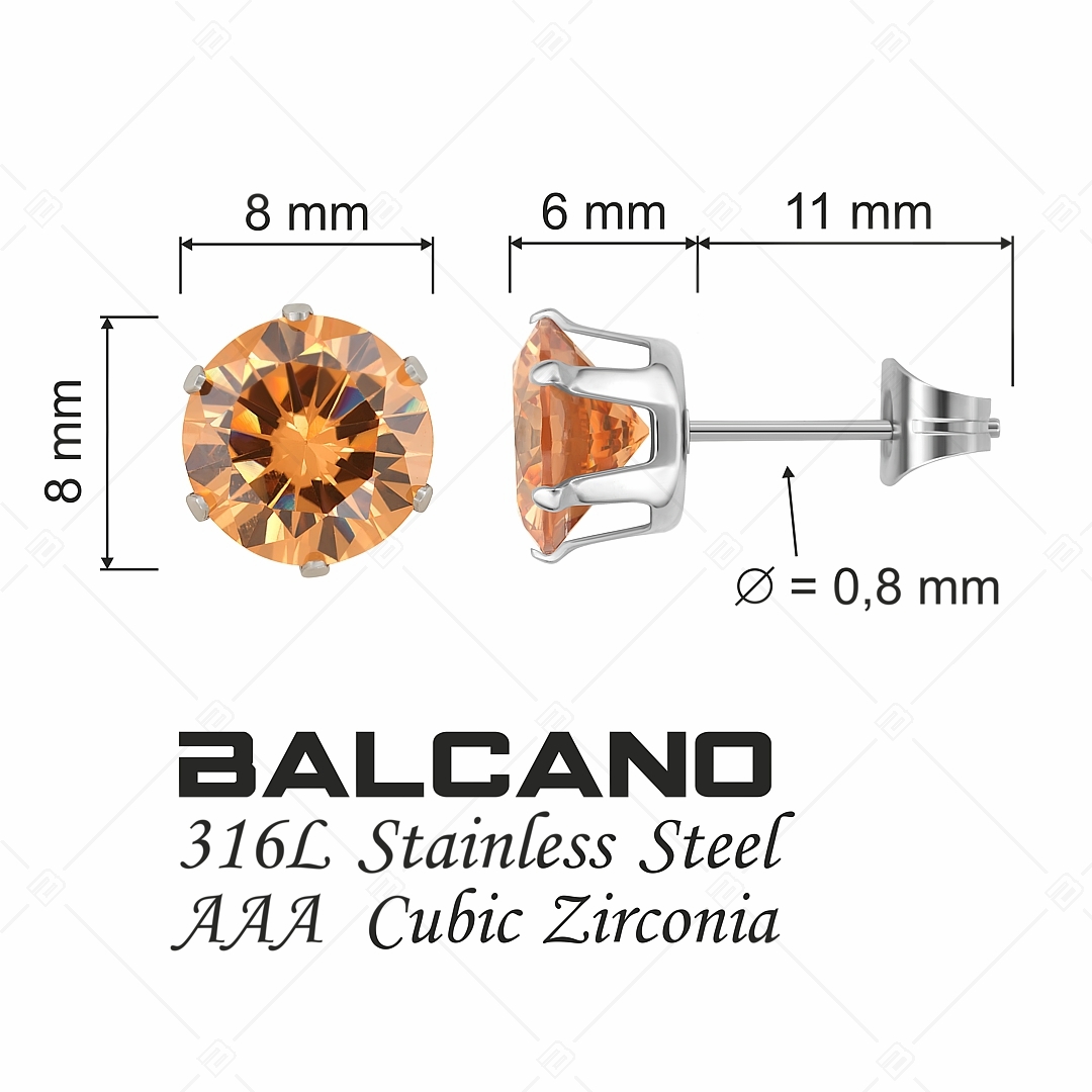 BALCANO - Frizzante / Kerek drágaköves fülbevaló (112083ST58)