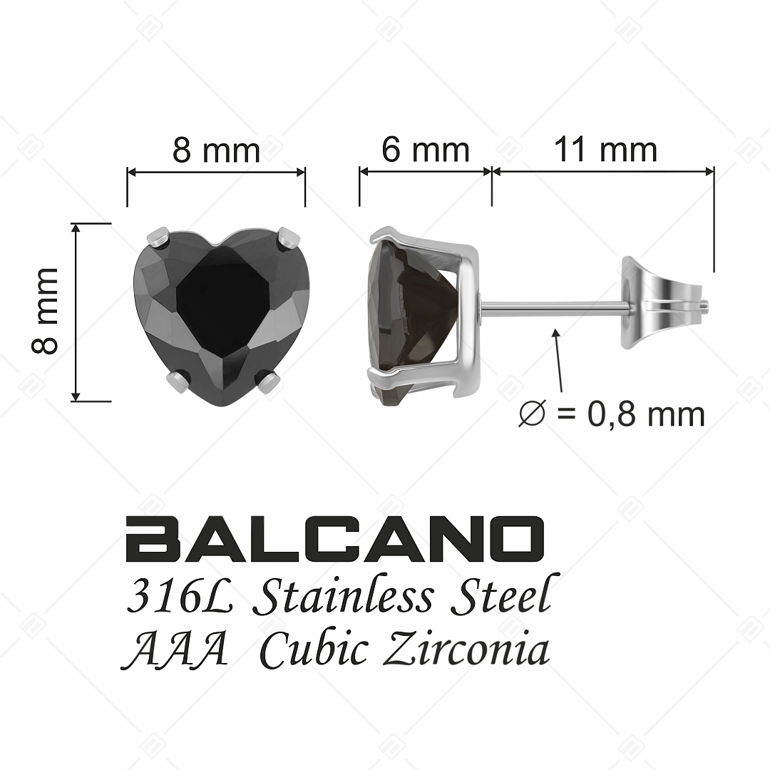 BALCANO - Frizzante / Szív alakú drágaköves fülbevaló (112084ST11)