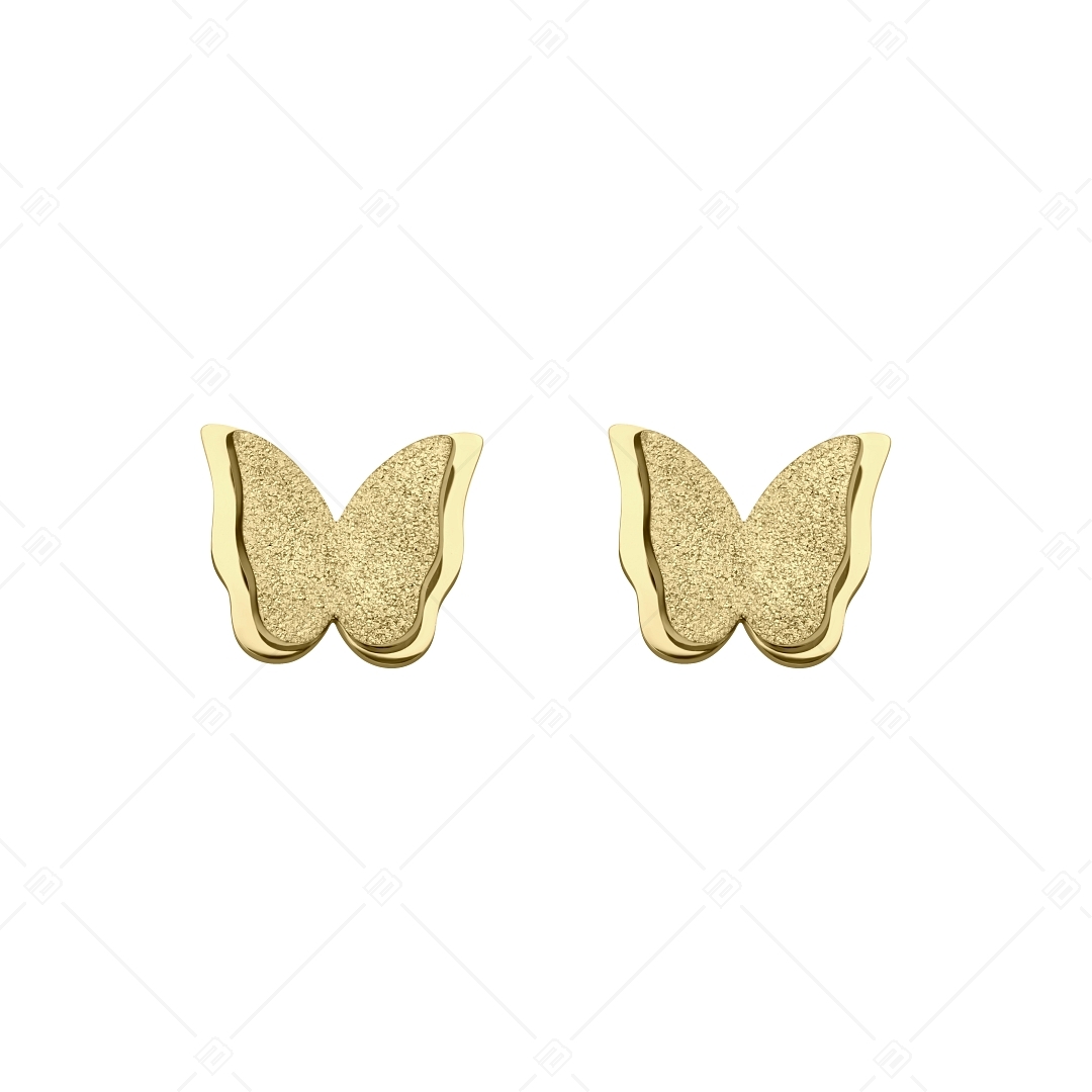 BALCANO - Papillon / Csillámos felületű pillangó fülbevaló (141201BC88)