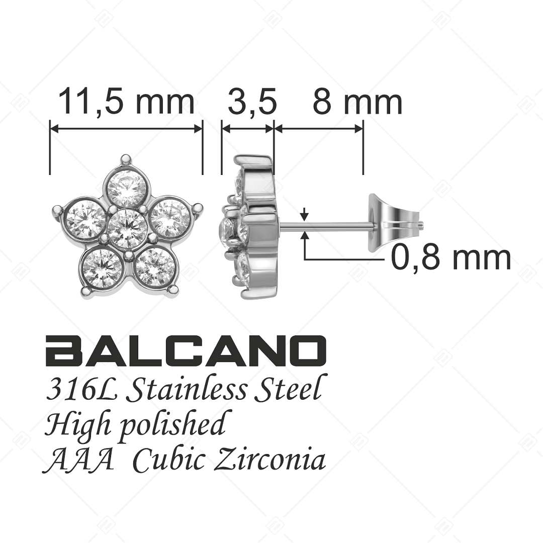BALCANO - Rosetta / Virág formájú drágaköves fülbevaló (141207BC97)