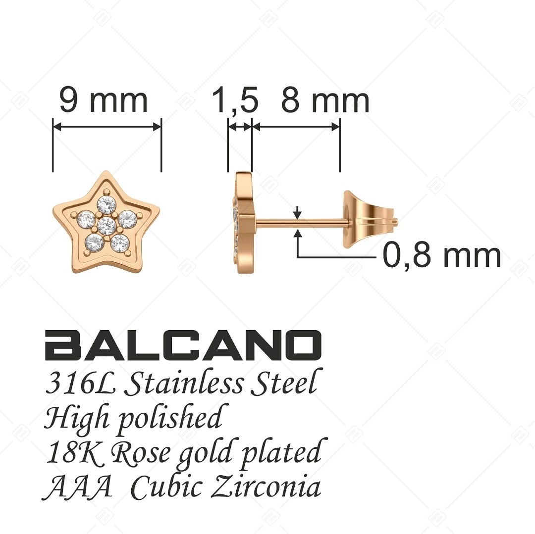 BALCANO - Asteri / Csillag alakú drágaköves fülbevaló (141208BC96)