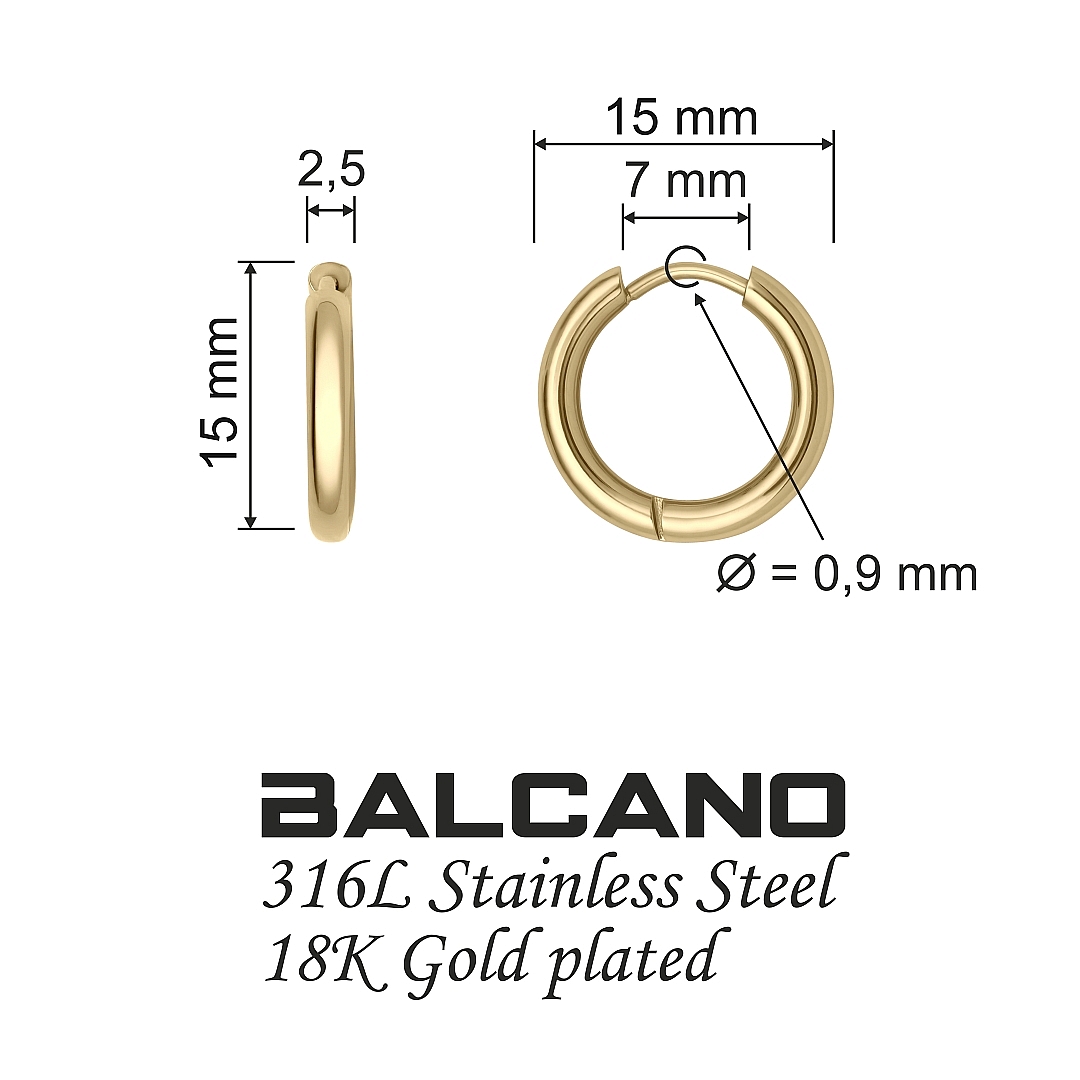 BALCANO - Giro / Kis karika fülbevaló (141216BC88)