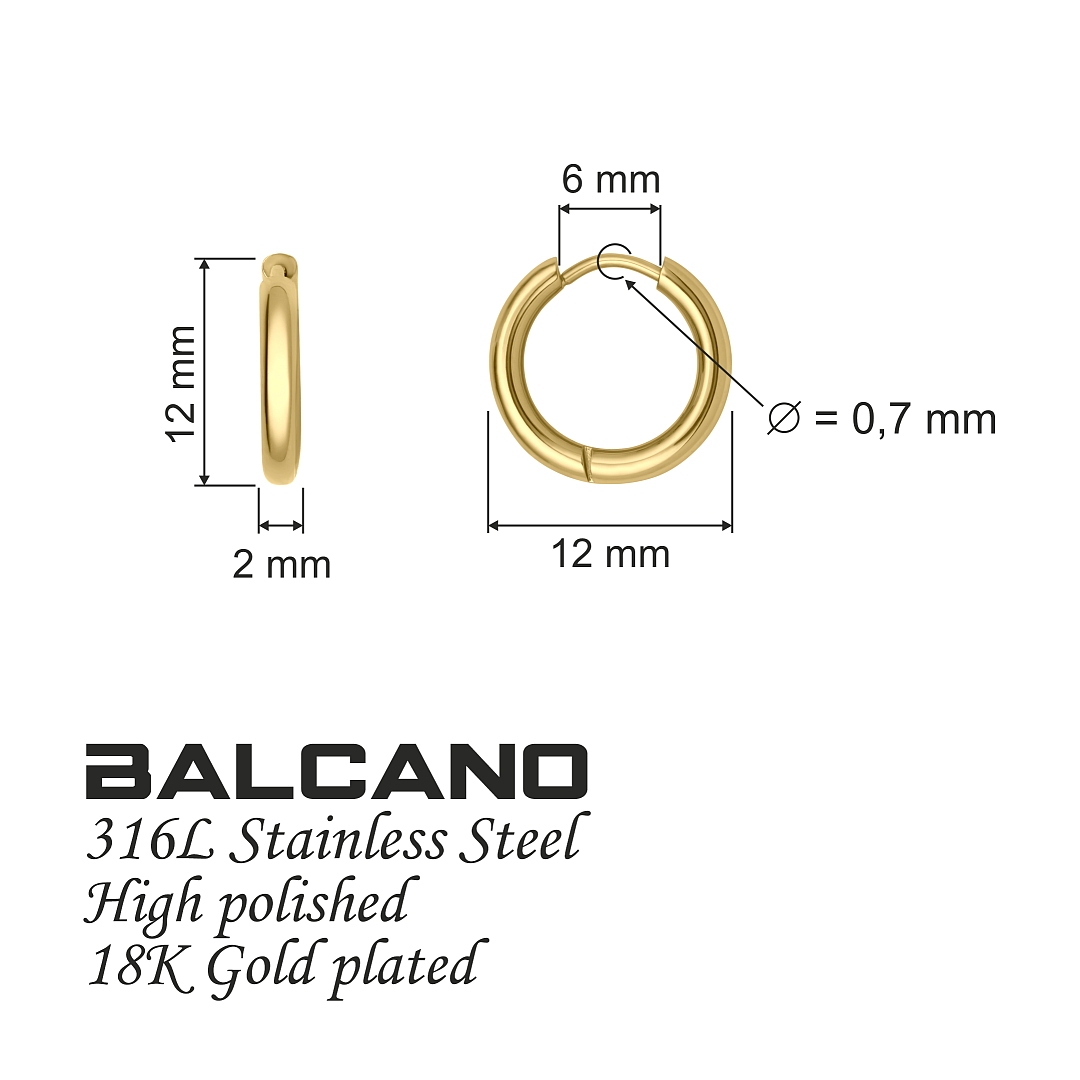 BALCANO - Giro / Kis karika fülbevaló (141216BC88)