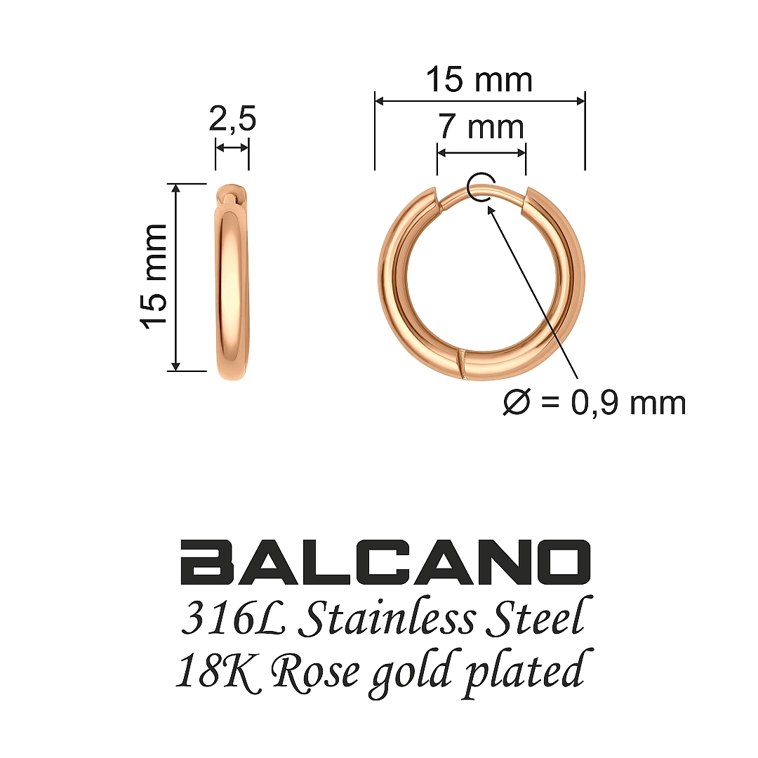 BALCANO - Giro / Kis karika fülbevaló (141216BC96)