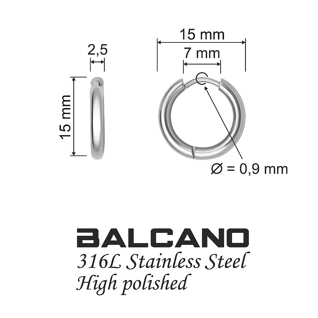 BALCANO - Giro / Kis karika fülbevaló (141216BC97)