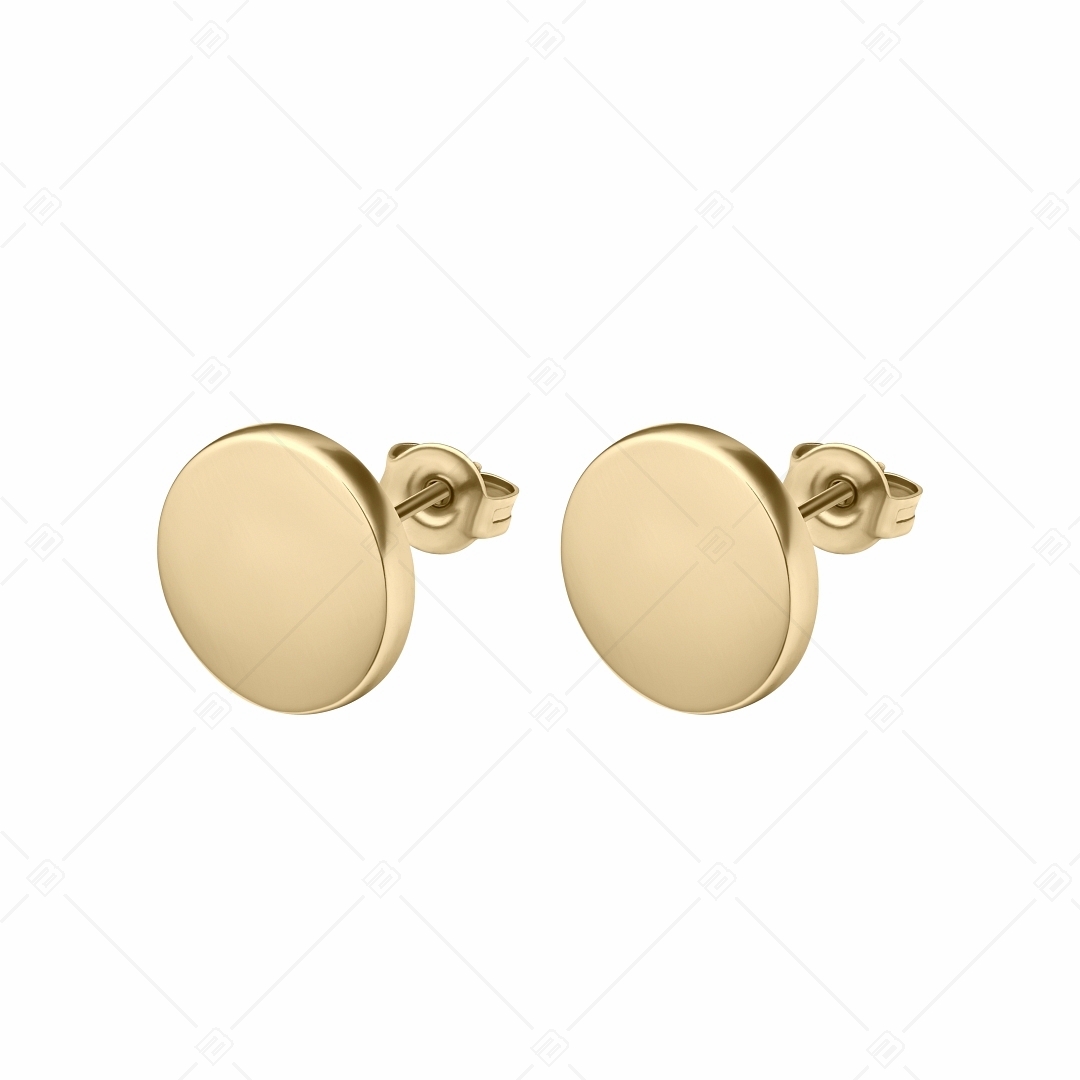 BALCANO - Bottone / Kerek gravírozható fülbevaló 18K arany bevonnattal (141218EG88)