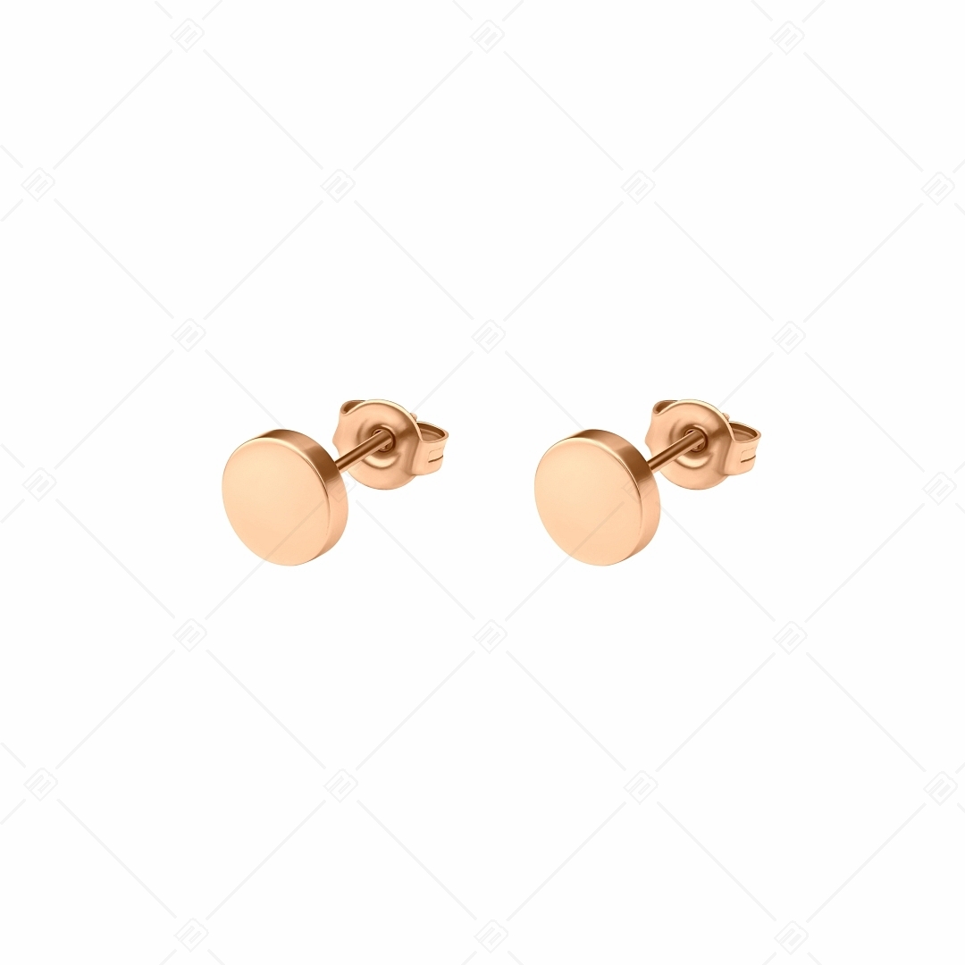 BALCANO - Bottone / Kerek gravírozható fülbevaló 18K  rozé arany bevonnattal (141218EG96)