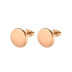 BALCANO - Bottone / Kerek gravírozható fülbevaló 18K  rozé arany bevonnattal