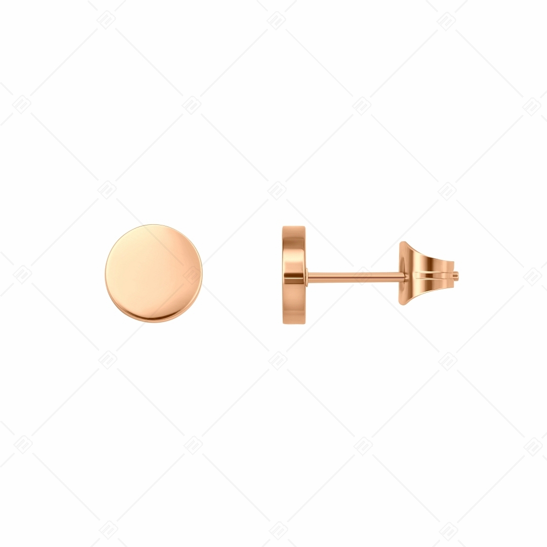 BALCANO - Bottone / Kerek gravírozható fülbevaló 18K  rozé arany bevonnattal (141218EG96)