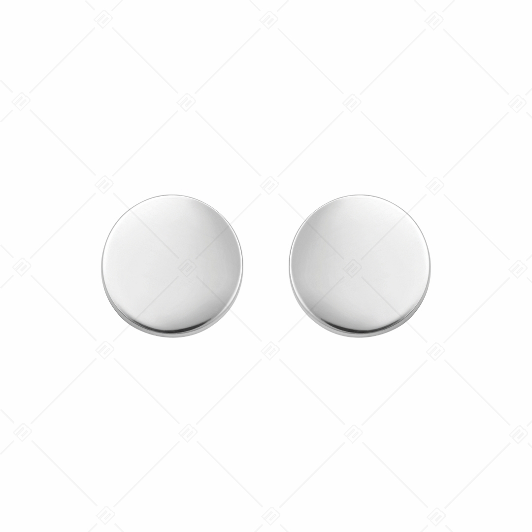 BALCANO - Bottone / Kerek gravírozható nemesacél fülbevaló (141218EG97)