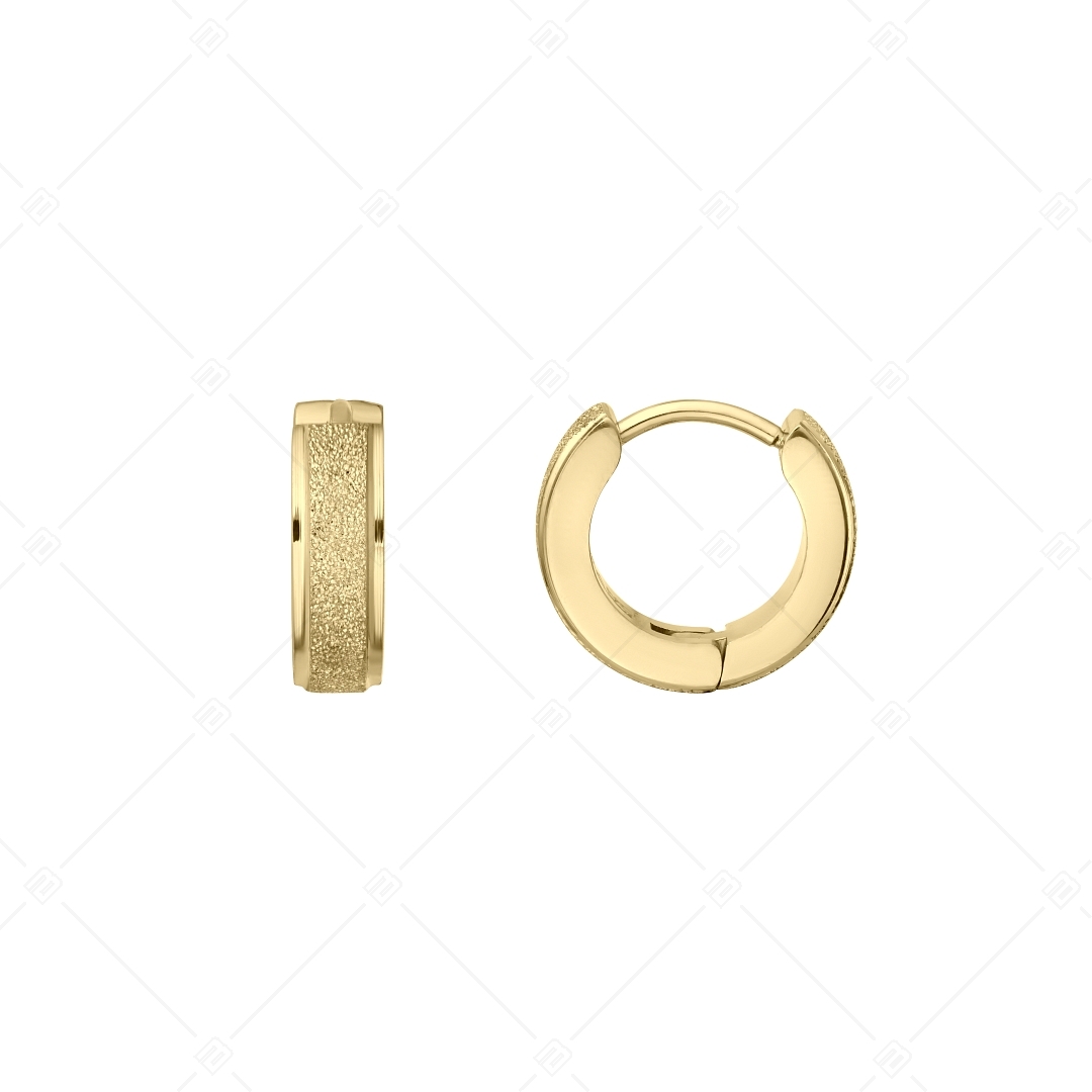 BALCANO - Caprice / Egyedi csillám csiszolású nemesacél fülbevaló 18K arany bevonattal (141223BC88)