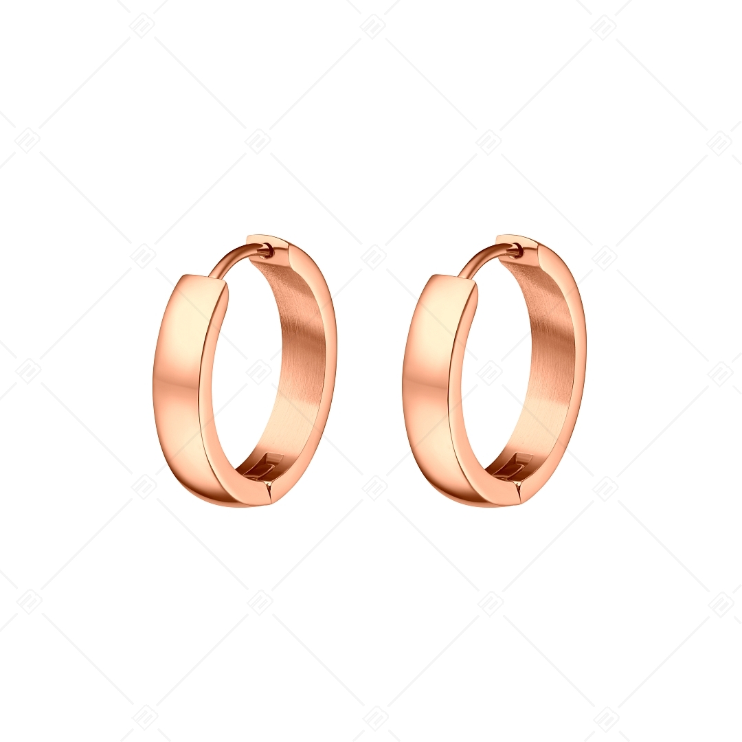 BALCANO - Lisa / Nemesacél karika fülbevaló 18K rozé arany bevonattal (141224BC96)