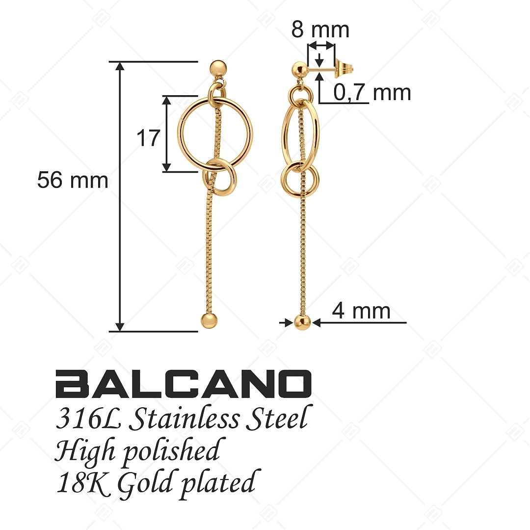 BALCANO - Clea / Csüngő fülbevaló, 18K arany bevonattal (141236BC88)