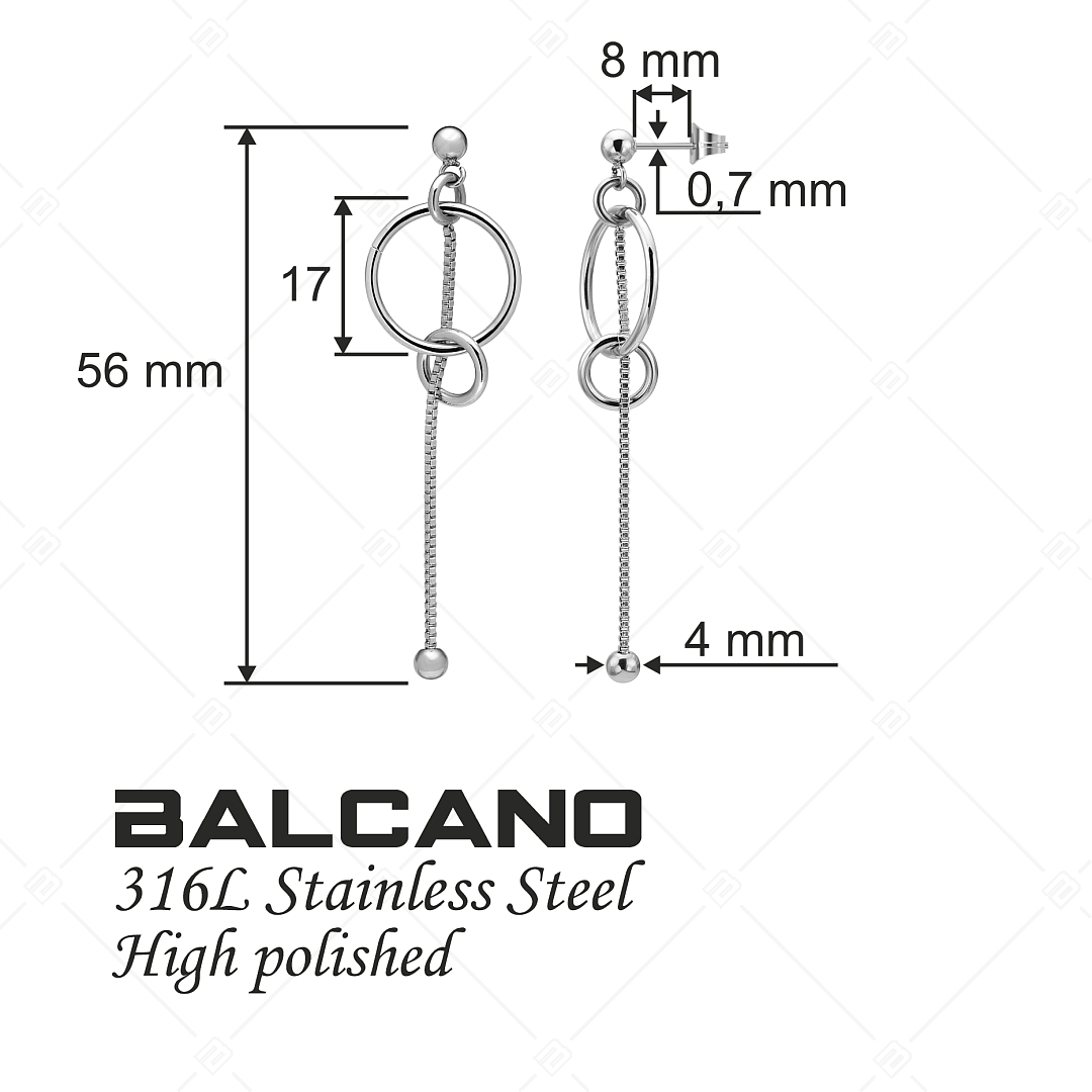 BALCANO - Clea / Csüngő fülbevaló, magasfényű polírozással (141236BC97)