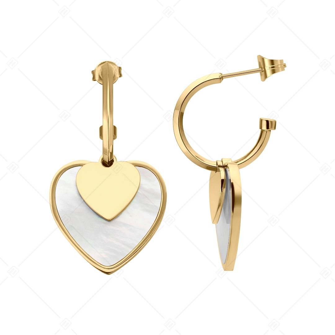 BALCANO - Heart / Szív alakú lógós fülbevaló, 18K arany bevonattal (141238BC88)
