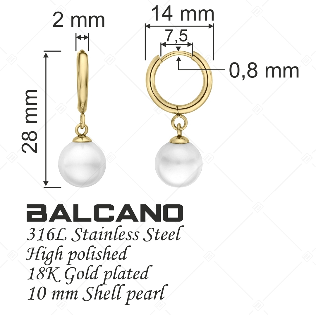 BALCANO - Ariel / Gyöngy fülbevaló 18K arany bevonattal (141241BC88)