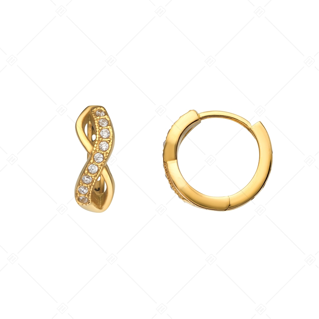 BALCANO - Infinity / Cirkónia drágaköves karika fülbevaló, 18K arany bevonattal (141242BC88)