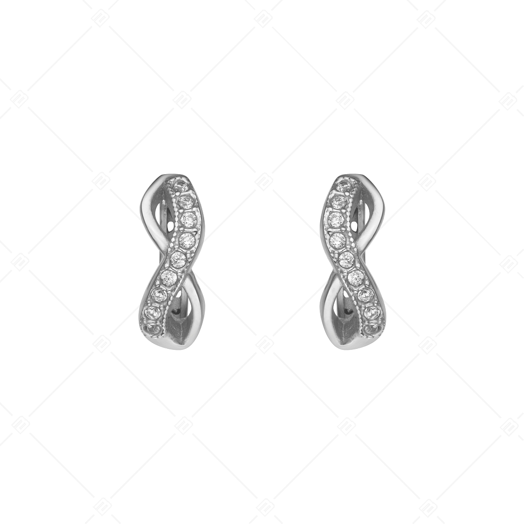 BALCANO - Infinity / Cirkónia drágaköves karika fülbevaló, magasfényű polírozással (141242BC97)