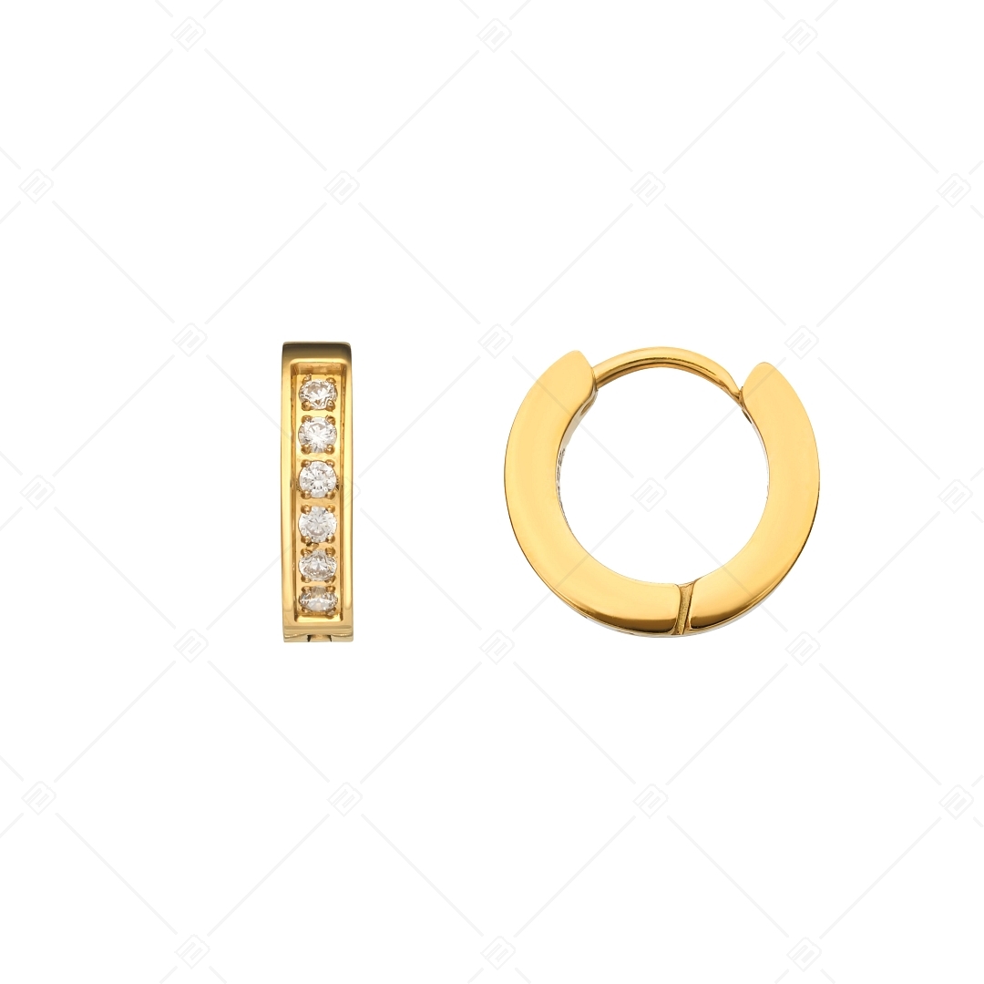 BALCANO - Ilka / Karika fülbevaló cirkónia drágakövekkel, 18K arany bevonattal (141243BC88)