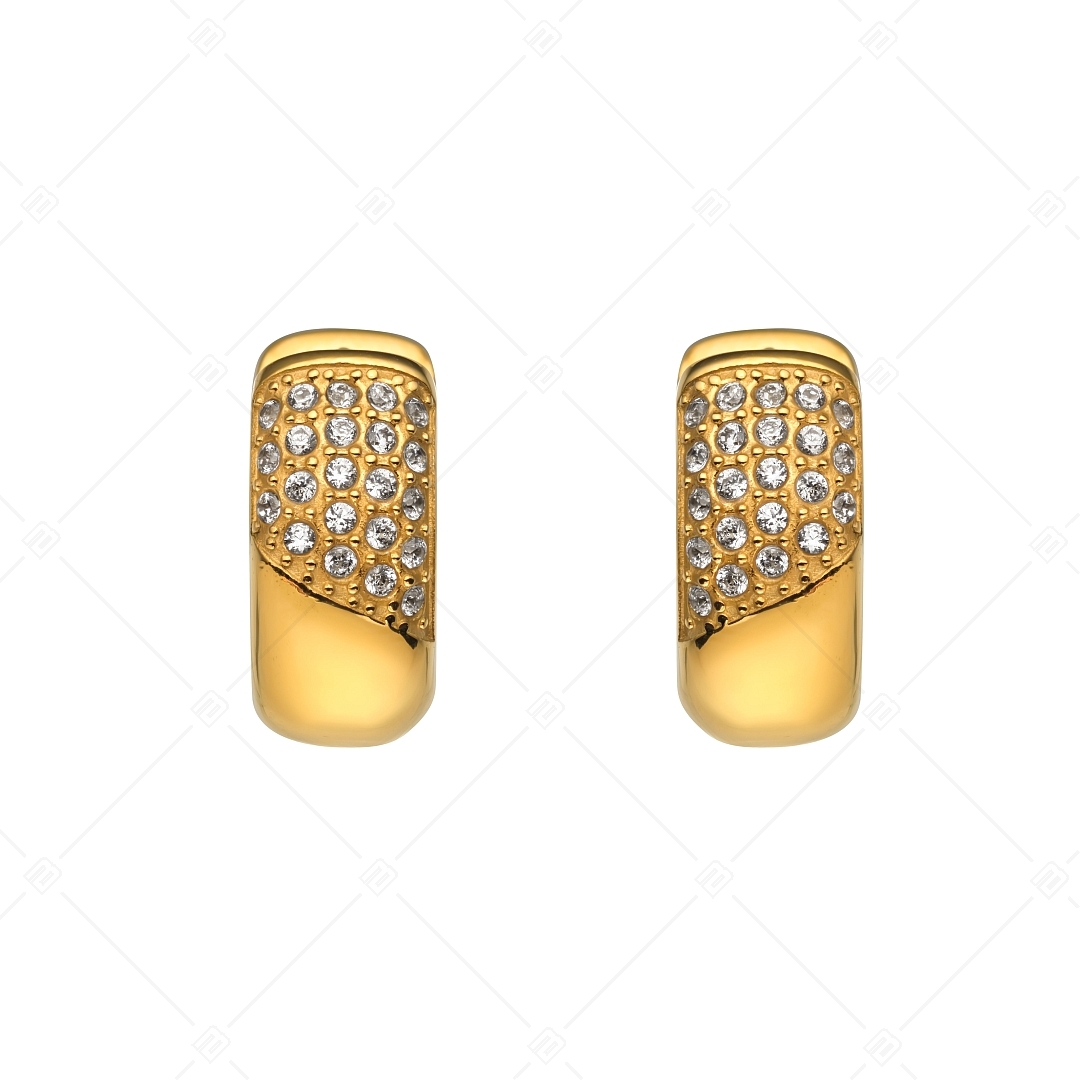 BALCANO - Naomi / Kerek fülbevaló cirkónia drágakövekkel, 18K arany bevonattal (141244BC88)