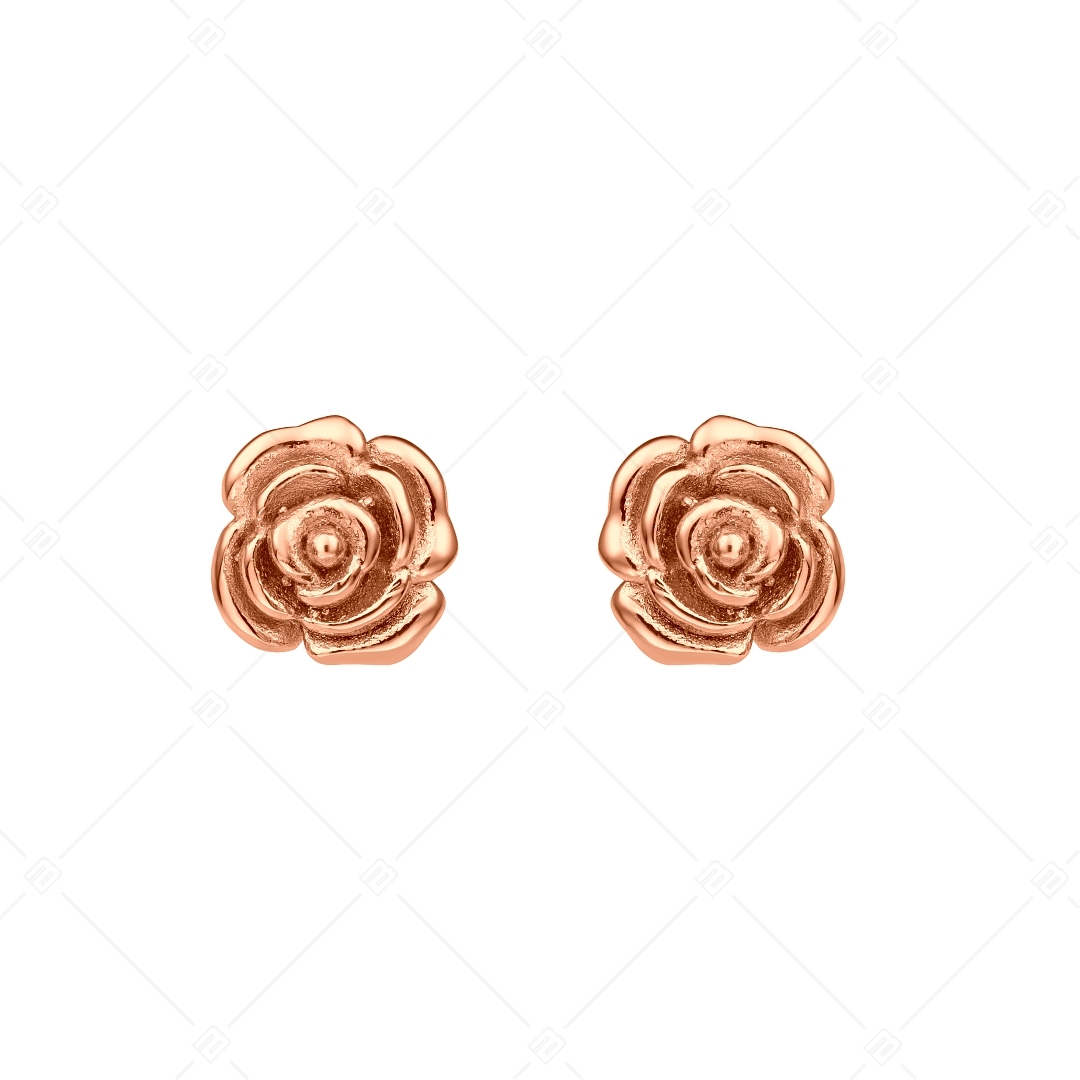 BALCANO - Rosa / Rózsa formájú nemesacél fülbevaló 18K rozé arany bevonattal (141254BC96)