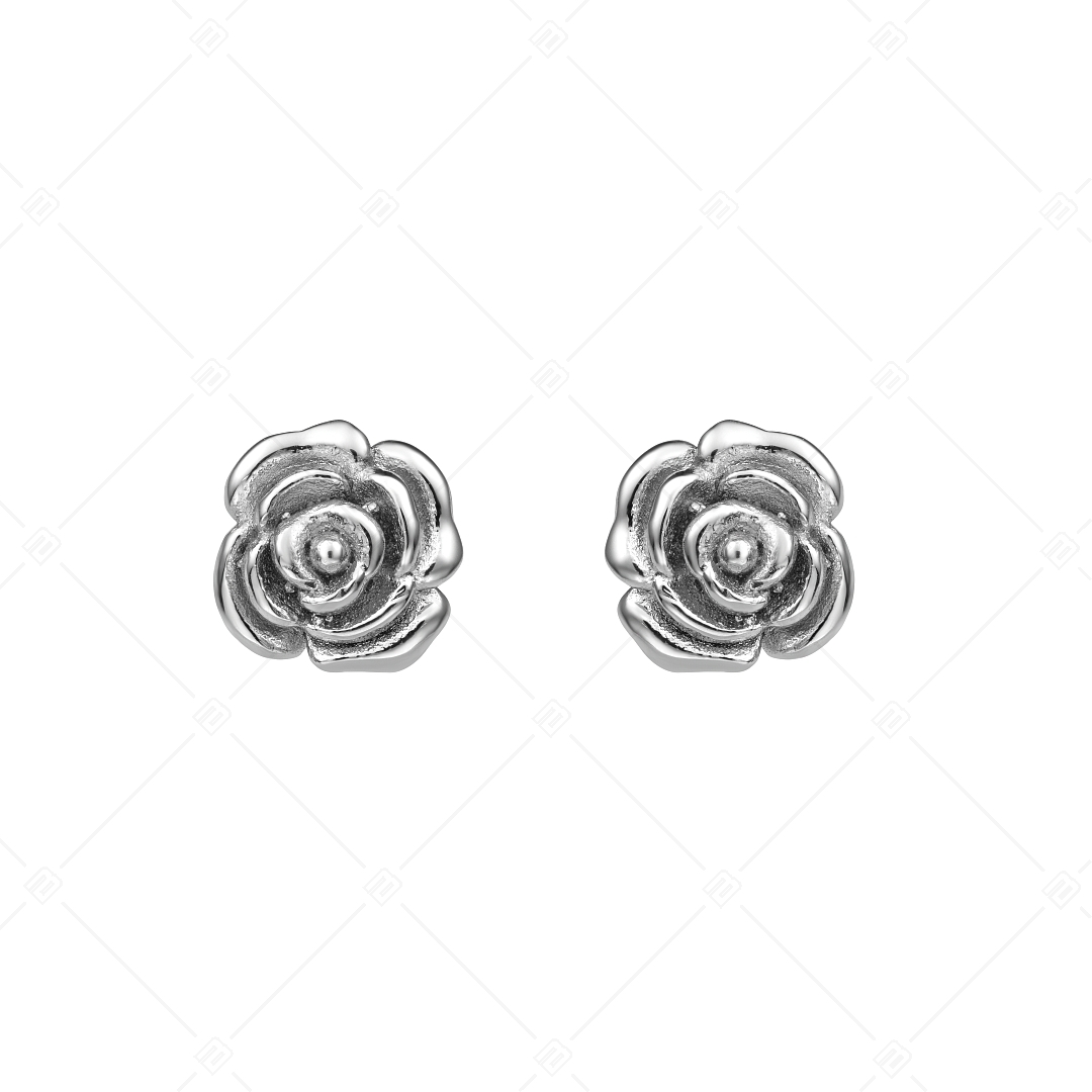 BALCANO - Rosa / Rózsa formájú nemesacél fülbevaló magasfényű polírozással (141254BC97)
