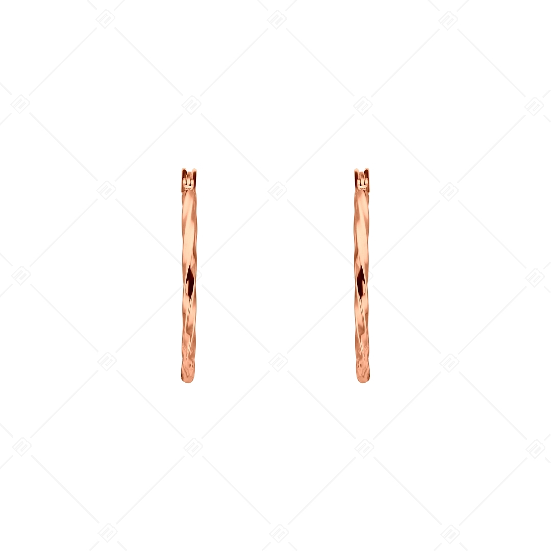 BALCANO - Marie / Nemesacél karika fülbevaló 18K rozé arany bevonattal (141268BC96)