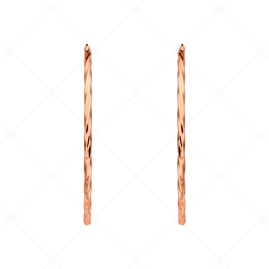 BALCANO - Marie / Nemesacél karika fülbevaló 18K rozé arany bevonattal (141268BC96)