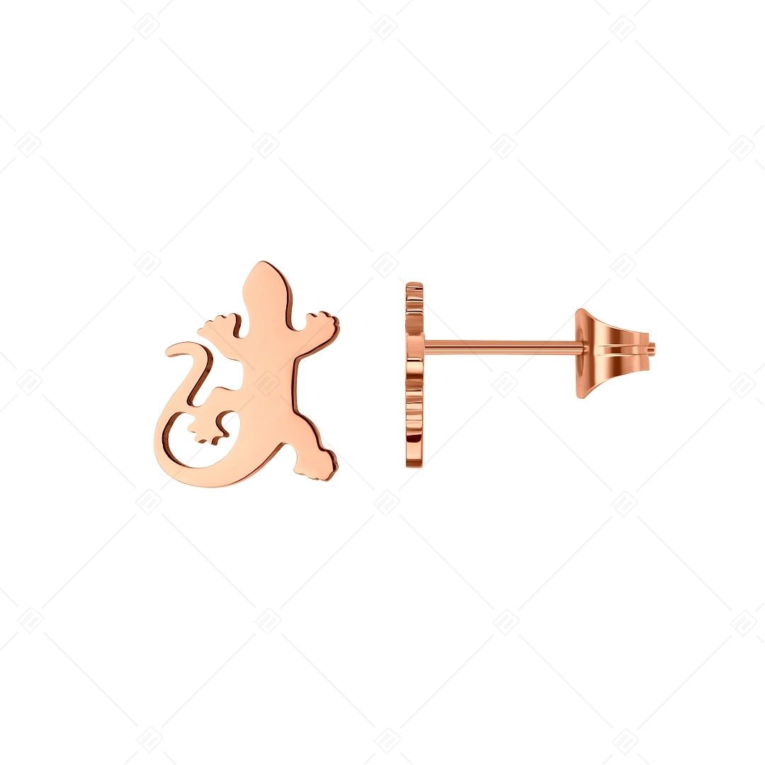 BALCANO - Gecko / Gyík formájú fülbevaló 18K rozé arany bevonattal (141272BC96)