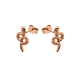 BALCANO - Serpent / Kígyó formájú fülbevaló 18K rozé arany bevonattal