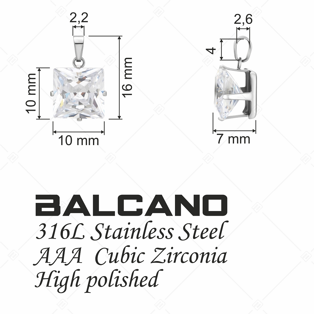 BALCANO - Frizzante / Négyzet alakú drágaköves medál (212082ST00)