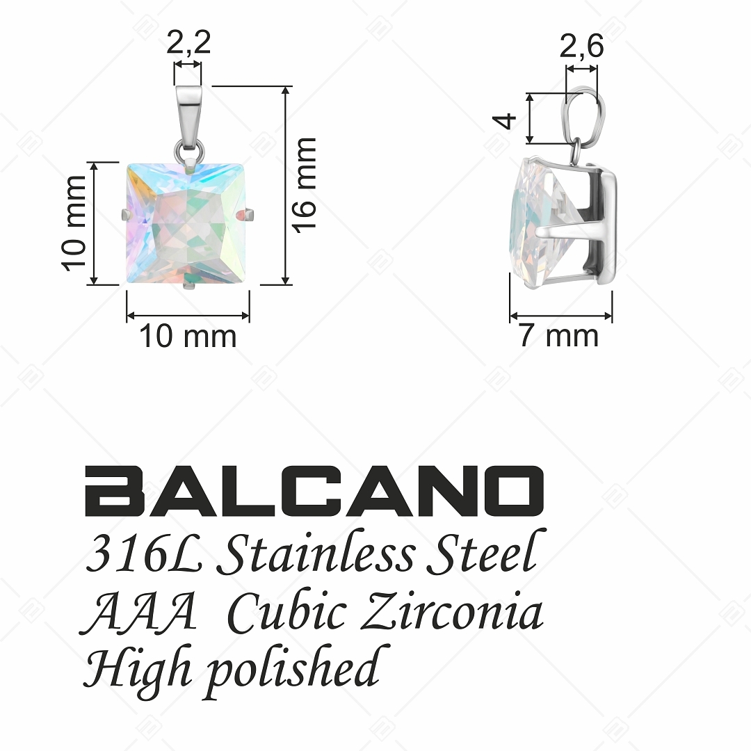 BALCANO - Frizzante / Négyzet alakú drágaköves medál (212082ST09)