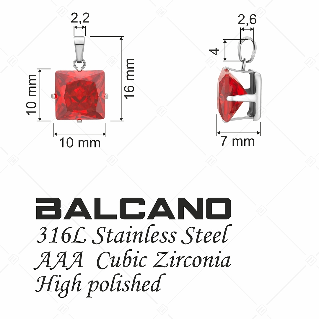 BALCANO - Frizzante / Négyzet alakú drágaköves medál (212082ST22)