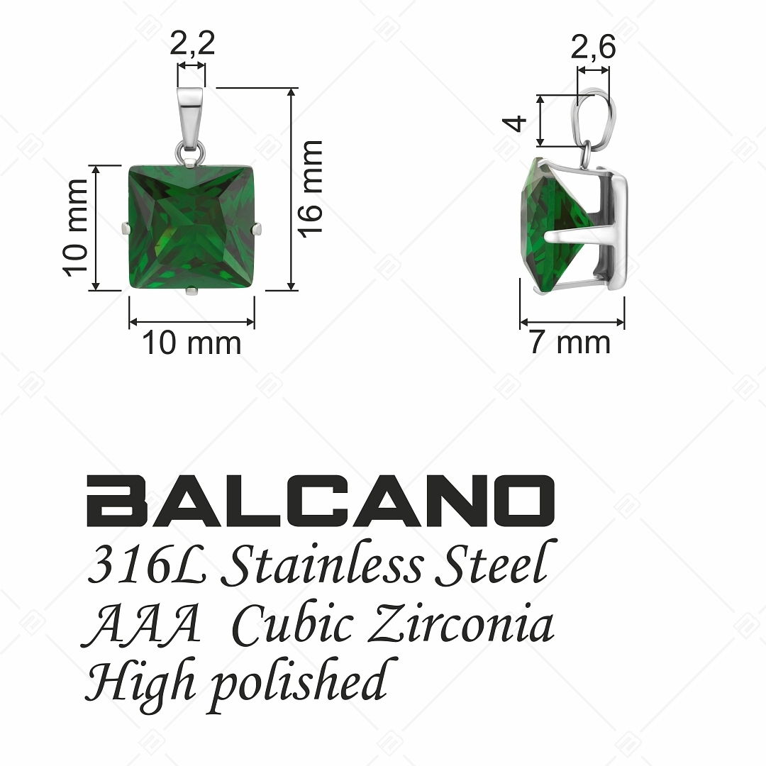 BALCANO - Frizzante / Négyzet alakú drágaköves medál (212082ST39)