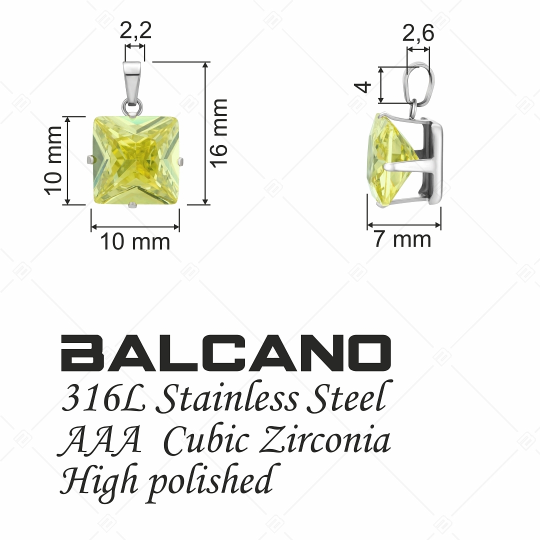 BALCANO - Frizzante / Négyzet alakú drágaköves medál (212082ST51)