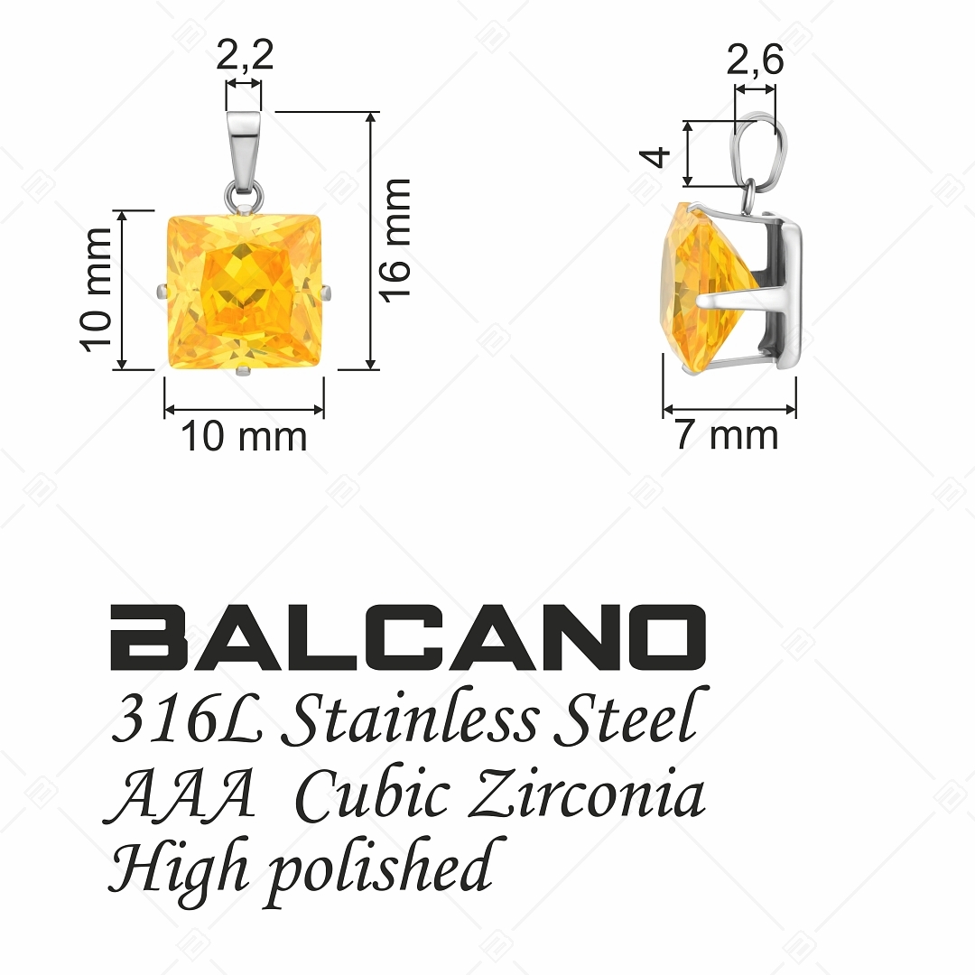 BALCANO - Frizzante / Négyzet alakú drágaköves medál (212082ST55)