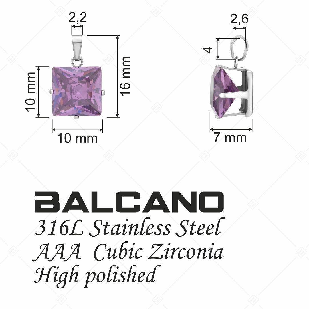 BALCANO - Frizzante / Négyzet alakú drágaköves medál (212082ST79)