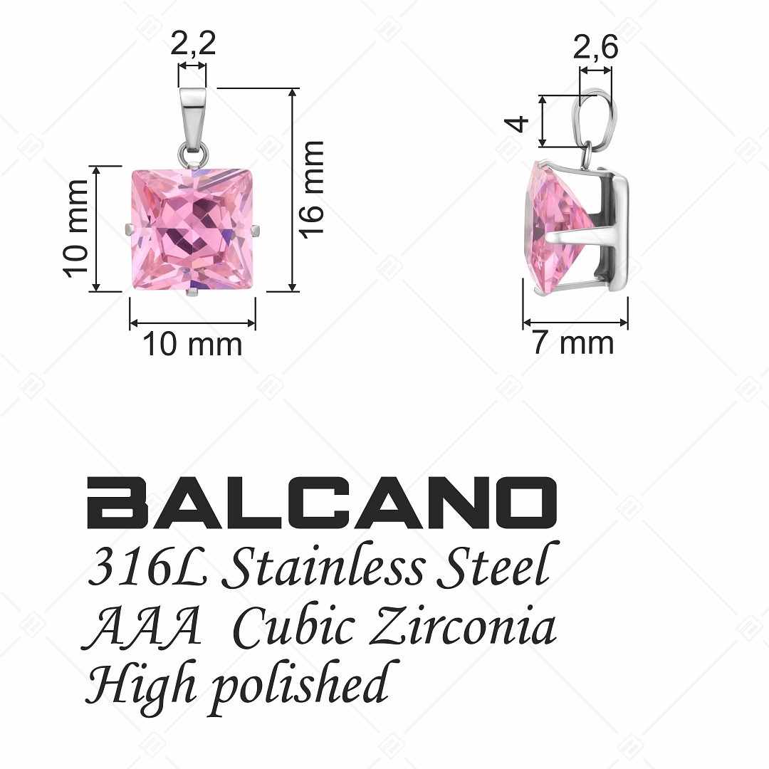 BALCANO - Frizzante / Négyzet alakú drágaköves medál (212082ST87)