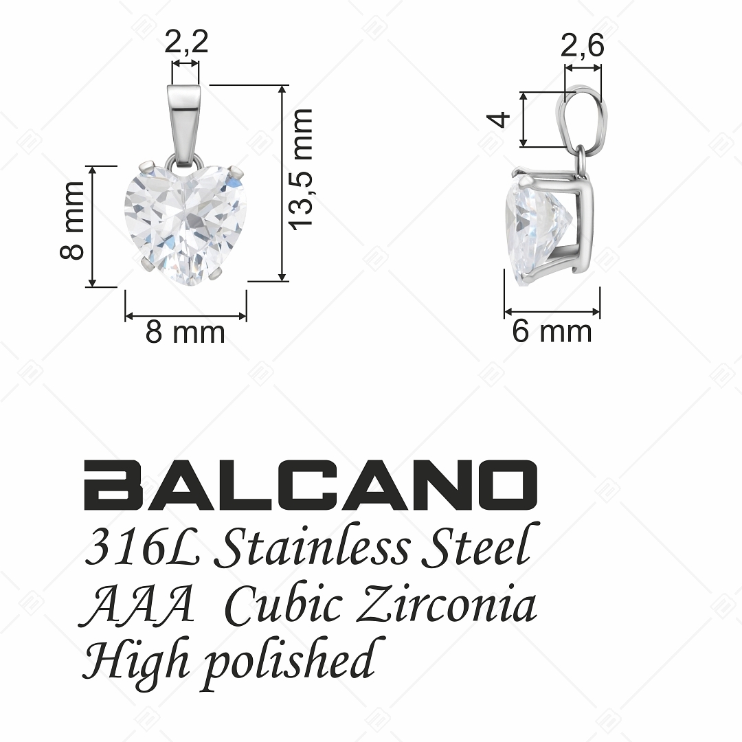 BALCANO - Frizzante / Szív alakú drágaköves medál (212084ST00)