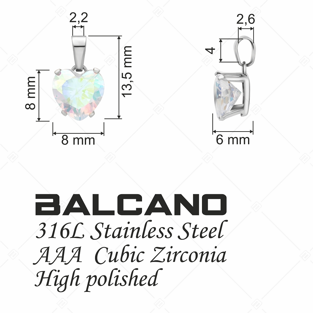 BALCANO - Frizzante / Szív alakú drágaköves medál (212084ST09)