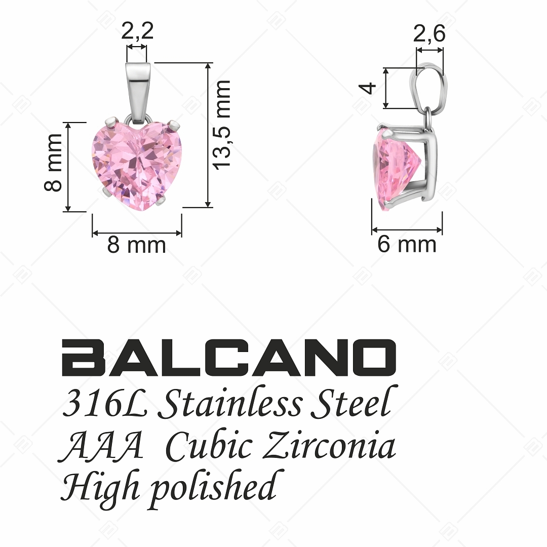 BALCANO - Frizzante / Szív alakú drágaköves medál (212084ST87)